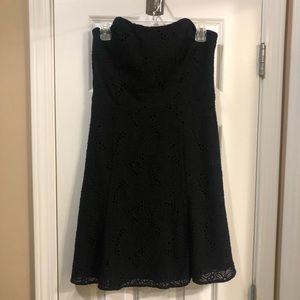 Lilly Pulitzer Black Strapless Lace Size 8